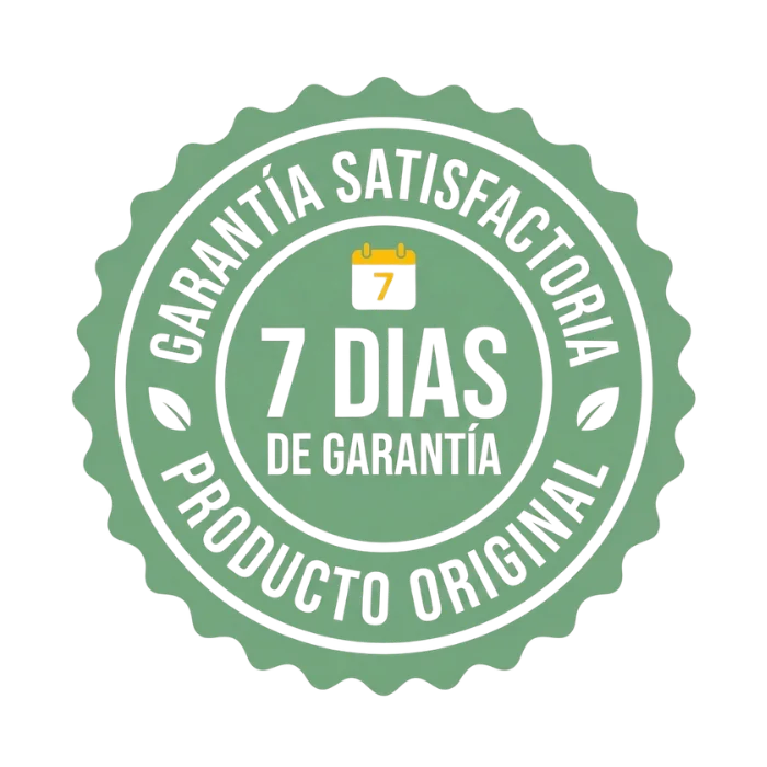 Sello de garantía satisfactoria de 7 días, producto original